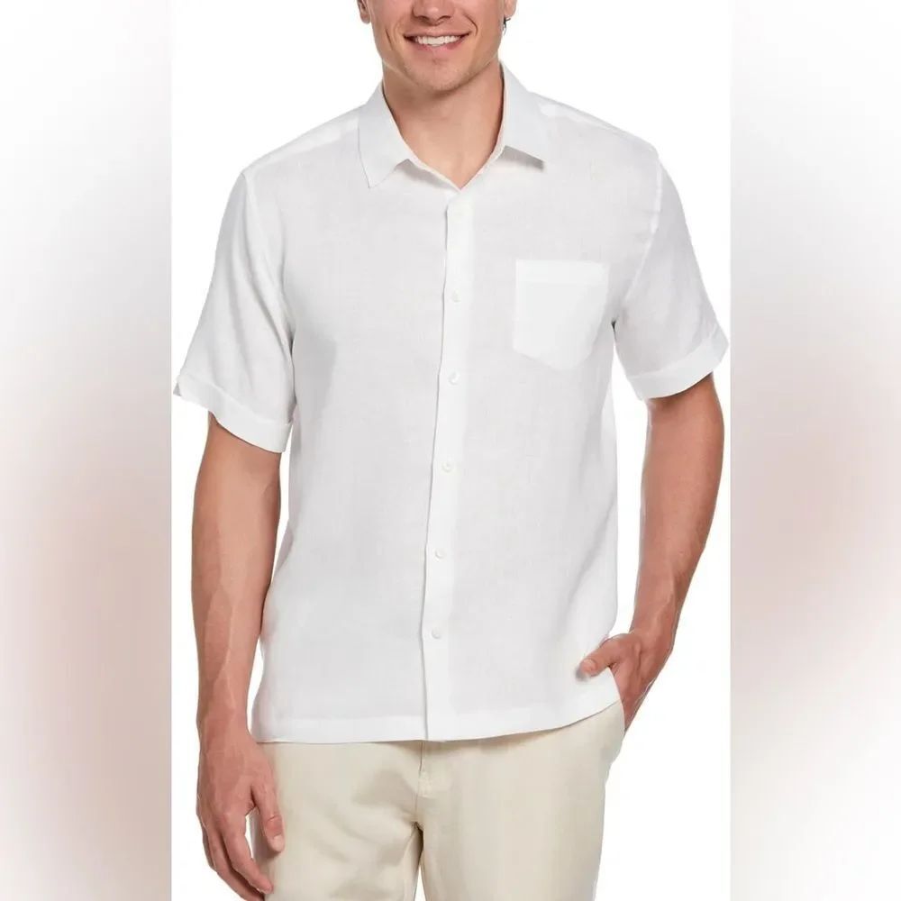 NWT Cubavera Shirt 100% Linen White Size XL